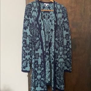 Isaac Mizrahi Live! Floral open cardigan